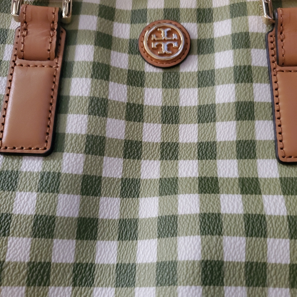 Tory NWOT Tory Burch Kerrington Gingham Dome Satchel - Picture 11 of 16